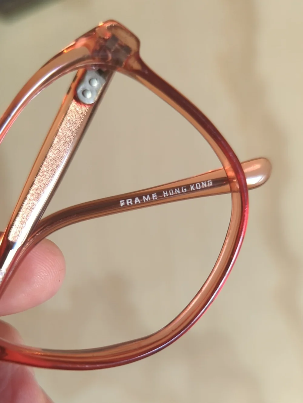 Transparent Coral Round Women's Eyeglass Frames